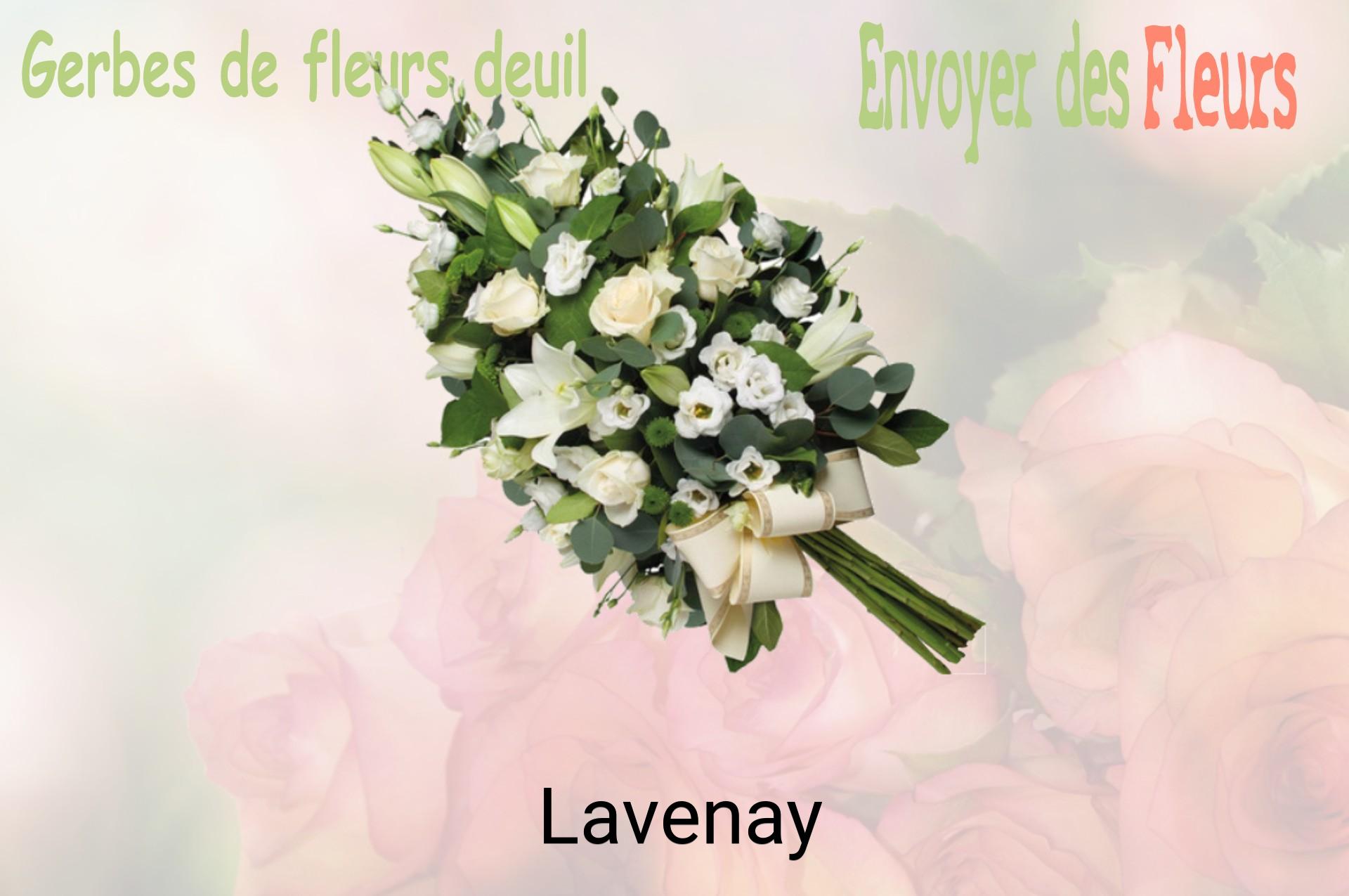 Gerbe de fleurs de deuil livrée à Lavenay